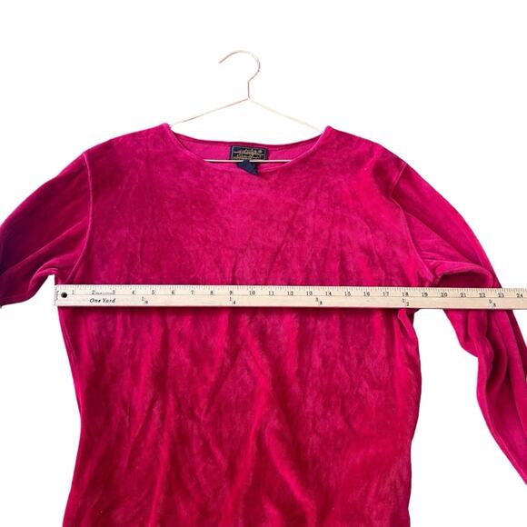 Eddie Bauer velvet red pullover size medium - Picture 6 of 6